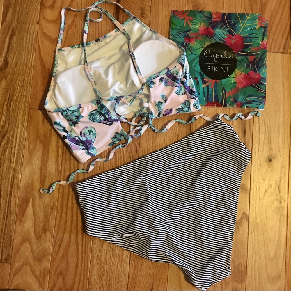 Cupshe Succulent High Neck and High Waist Bikini - Picture 4 of 8